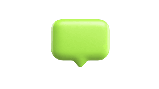 grön chatt bubbla ikon 3d stil isolerat på transparent bakgrund symboliserar kommunikation meddelande eller konversation lämplig för digital webb eller social media design projekt png