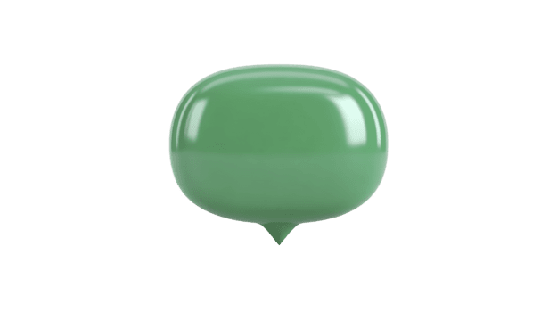 verde habla burbuja 3d charla icono aislado en transparente antecedentes moderno comunicación símbolo digital mensaje lustroso superficie mínimo diseño juguetón y simpático estilo png