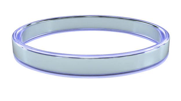 transparent verre bague avec lisse, réfléchissant surface et subtil bleu briller, isolé sur transparence arrière-plan, moderne et minimaliste style, adapté pour science ou La technologie concepts png