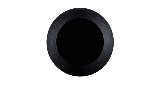 Black round plate with matte texture centered on transparent background, minimalistic and modern style, suitable for food presentation, kitchen design, or restaurant menu concepts png