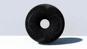 3d animering av dynamisk abstrakt partikel strömma av rör på sig roterande partiklar. video