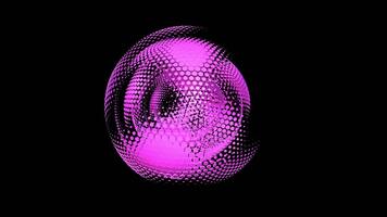 3d animering av dynamisk abstrakt partikel strömma av rör på sig roterande partiklar video