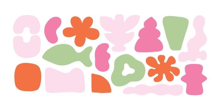 resumen moderno dopamina orgánico forma redondo formar colocar. líquido orgánico gota curva forma cifra. resumen líquido burbuja, ondulado diferente forma. suave redondo oval modelo antecedentes ilustración vector