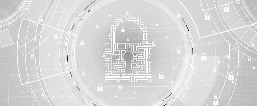 un futurista antecedentes con un computadora y un llave vector