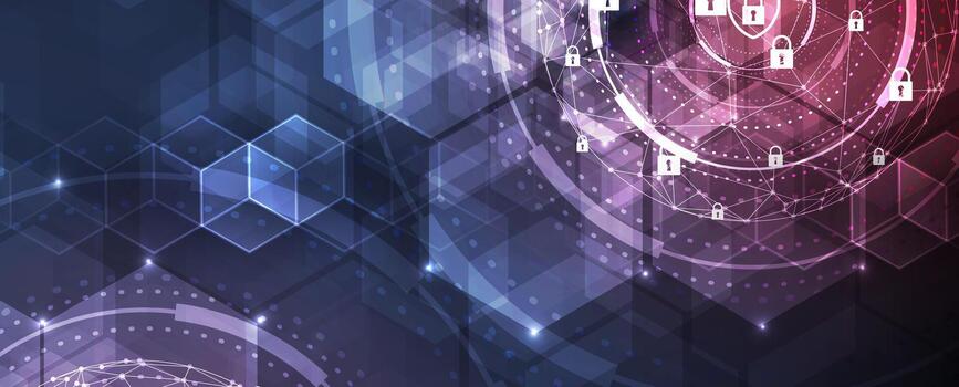 un digital antecedentes con muchos diferente formas vector