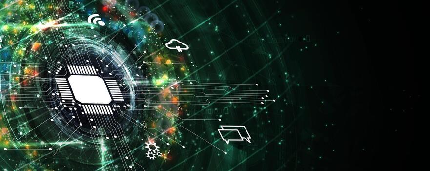 el futuro de tecnología es aquí resumen antecedentes vector