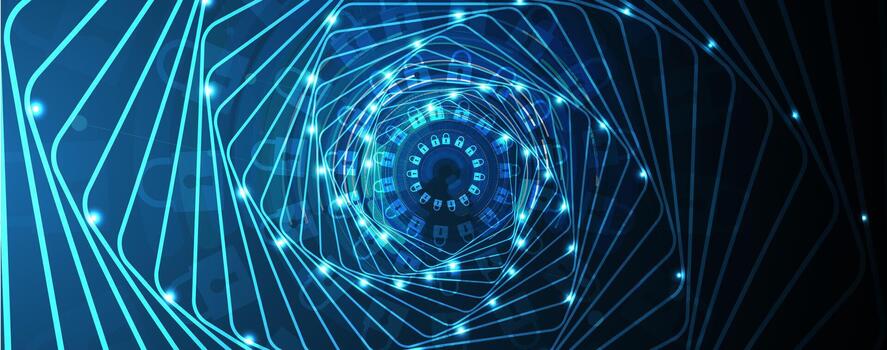 resumen futurista antecedentes con líneas y círculos vector