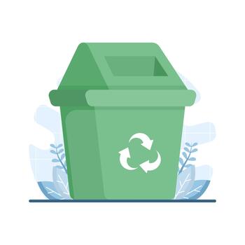 reciclaje contenedores colección con apartado basura iconos residuos clasificación contenedores para eco gestión, limpiar ambiente, y sustentabilidad concepto. vector