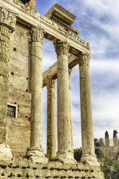 A building with columns photo