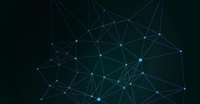 Abstract Network Connection of Dots and Lines Futuristic Technology Background vector