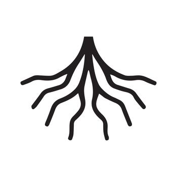 Balanced Dual-Sided Root Structure Formed With Elegant Simple Geometry vector