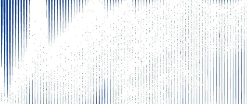 Blue damaged distressed pattern texture. Vertical stripe glitch background. Lined scanned image effect concept wallpaper. Linear halftone photocopy scratches backdrop. Worn copy paper print vector