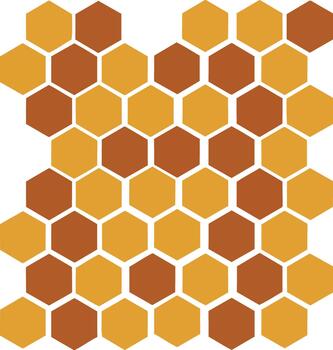 panal modelo con hexagonal formas en amarillo y marrón colores ilustración sin costura diseño antecedentes vector