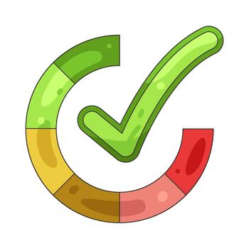 Illustration of Progress Loading Circle with Checkmark vector