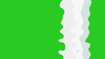 liquido transizione, liquido transizione movimento grafica, 2d movimento onda acqua transizione animazione, transizione animazione nel verde con parecchi liquido animazione Modelli su verde schermo sfondo video