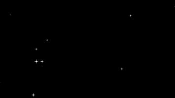 lampeggiante lente bagliori, stellati cielo, a il stadio concerto multiplo telecamera lampeggia su nero background.camera flash, stella scintillio sfondo animazione con scintillante particella luci galleggiante notte cielo video