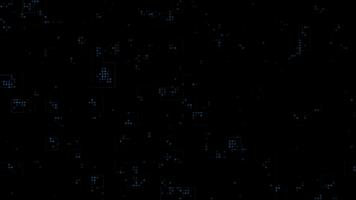 trogen tech rutnät rörelse bakgrund, neon blå data prickar matris animation, abstrakt cyber nätverk hud slinga, hitech digital täcka över för videoklipp, presentationer och rörelse grafik projekt video