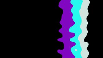 Loopable vatten Vinka övergång med slät flöde, animation av hand dragen stänk färgrik flytande övergång, blixt fx flytande effekt, flytande övergång, 4k blixt fx flytande stänk effekt med alfa lager video
