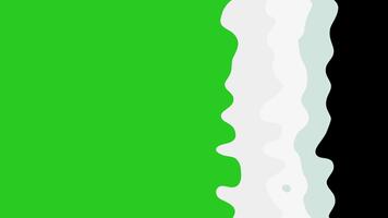 transizione, liquido transizione movimento grafica, 2d movimento onda acqua transizione animazione, transizione animazione nel verde con parecchi liquido animazione Modelli su verde schermo sfondo video