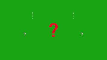 red question mark , Question mark pop up animation with green screen, icon animation,questions asking symbol or icon, problem sign,ask ,query icon, Hand drawn question mark ,4k looped overlay video