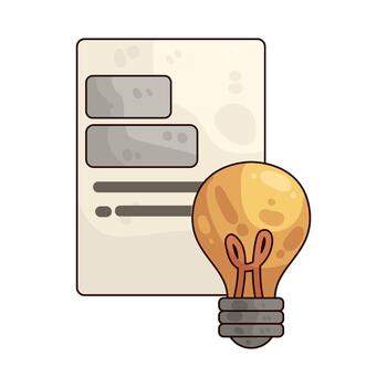 Lightbulb with Form Illustration vector
