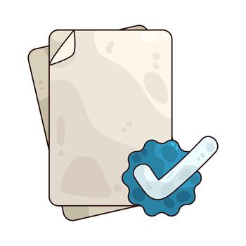 Documents Approved with Checkmark vector