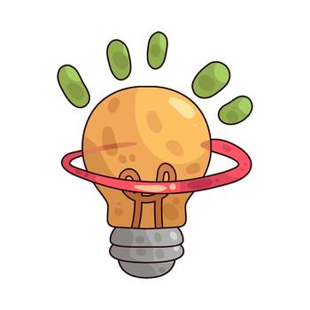 Light Bulb with Rays vector