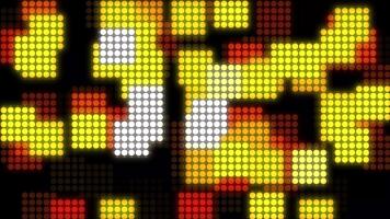 8 bit glödlampor, abstrakt lysande bakgrund, rörelse neon kvadrater på svart bakgrund, loop, digital tech animering bakgrund, glödande neon krets mönster, flimmer vägg blinkande lampor lampor lyktor video