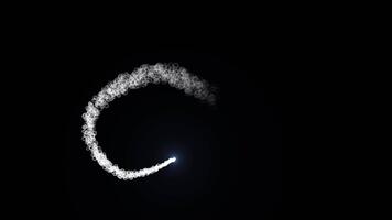 lampeggiante bolla leggero effetto su nero sfondo, glitter zero particella effetto, particella Magia coda scintillante luccichio stella polvere pista ciclo continuo animazione, Magia luccichio scintillare sentiero, luccichio coriandoli pista video