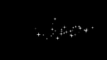 4k sparkling starry line, White glitter burst sparkle effect overlay with glowing star particles, shiny white sparkles trail, magical dust path and luxury festive animation loop on a black background video