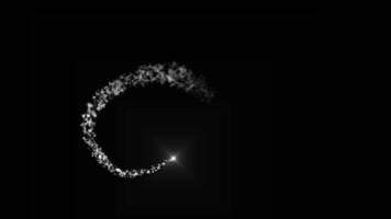 espumoso energía caminos, un simétrico alto intensidad partícula corriente formación exhibiendo dinámica movimiento, ligero fluir, cometa estilo arcos, reluciente polvo efectos, y prima cinematográfico visual impacto video