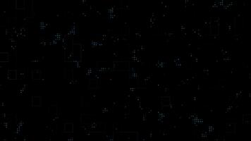 3d abstrakt lysande ljus prickar uppsättning Vinka, färgrik, svart bakgrund, digital textur täcka över bakgrund video