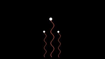 Continuous minimal motion graphics, Line art waves animation, curve line zigzag retro, hand drawn line animation on transparent black background video