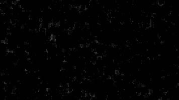 mezzitoni puntini e griglia sovrapposizione, ciclo continuo animazione astratto movimento strutturato sfondo, raggiante digitale dati punti, informatica Rete movimento ciclo continuo, astratto hud interfaccia sfondo per tecnologia video