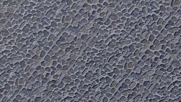 Seamless pattern of dark grey and blue pebbles creating a textured, natural background ideal for design projects and digital wallpaper photo