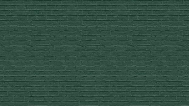 Abstract background of a solid dark green brick wall pattern, a versatile textured surface for architectural rendering and design photo