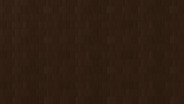 A dark brown brick wall texture featuring a modern rectangular block pattern, ideal for a contemporary architectural background or design element photo
