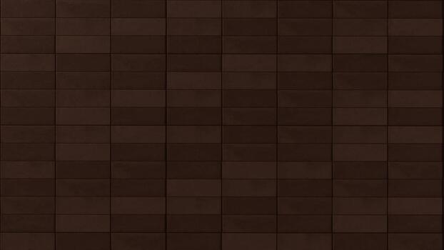 Rich dark brown rectangular tile pattern creates a clean and modern seamless texture for backgrounds, architectural elements, and design backdrops photo