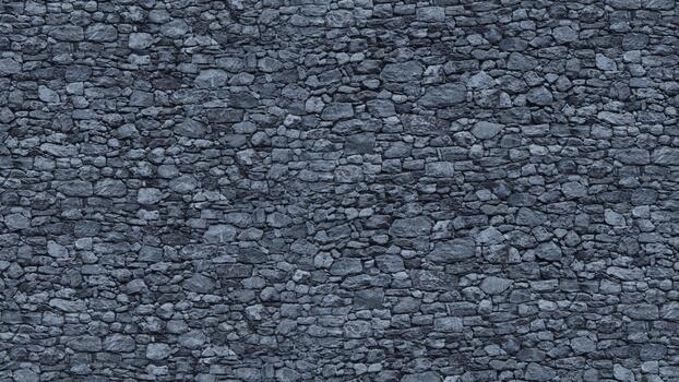 Seamless dark grey stone wall texture featuring a natural and rustic rough surface, ideal for architectural backgrounds and design elements with a robust random pattern photo