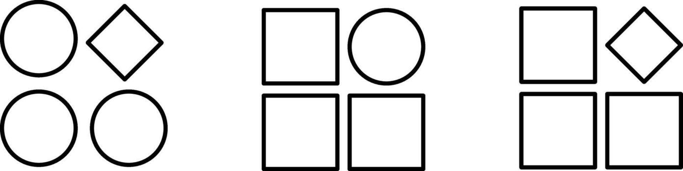 Data Classification Icons. AI and ML vector