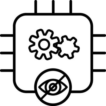 Unsupervised Learning, Automation Process Blocked and System Error Icon vector