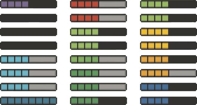 Website Progress Loading Bars Collection vector