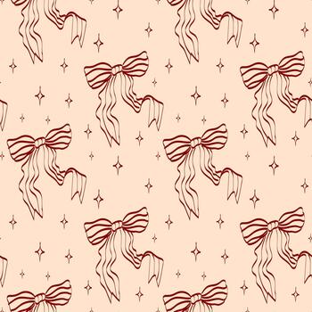 modelo de rojo arcos y estrellas en un suave antecedentes demostración un diseño para envase papel o tela vector