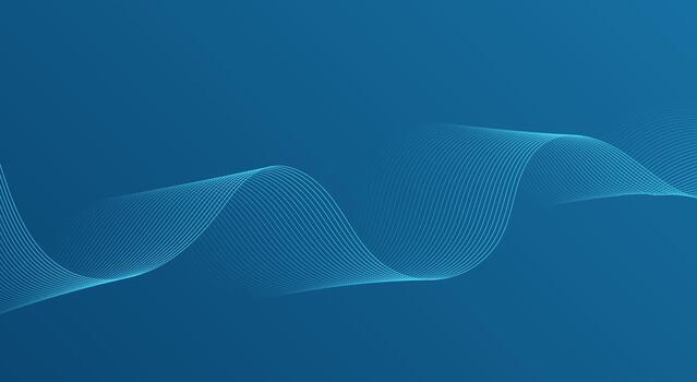 Abstract background with smooth blue wave shapes and flowing gradient texture. vector
