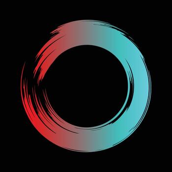 dinámica enso símbolo rojo verde azulado degradado cepillo carrera negro antecedentes vector