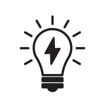 Idea Light Bulb Icon for Creativity and Concepts. vector