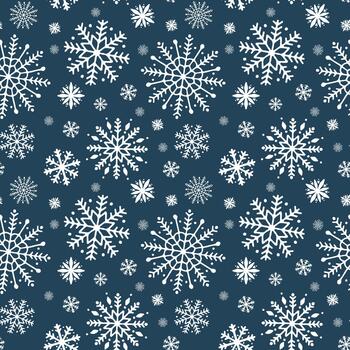 invierno copos de nieve sin costura modelo. Navidad antecedentes. fácil a editar modelo para envase papel, tela, fondo de pantalla, textil, etc. vector