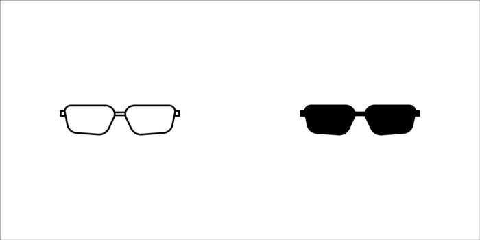 Set of silhouette glasses of various shapes and sizes. The glasses are all black and arranged in a row isolated on a white background vector