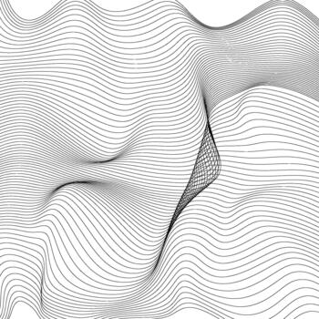 complejo malla ola distorsión antecedentes resumen intersectando curva líneas creando fluido geométrico fluir estructura, mínimo negro y blanco modelo para tecnología, marca y digital obra de arte vector