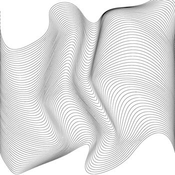 Dense Curvy Topographic Line Pattern Abstract Layered Contour Flow Texture in Black and White, Seamless Mapping Style Background for Modern Branding, Packaging and Digital Artwork vector